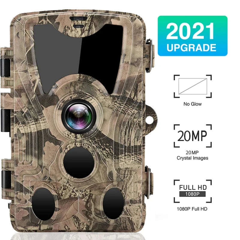 20MP 1080P Trail Camera with Night Vision and IP66 Waterproof-Default Title