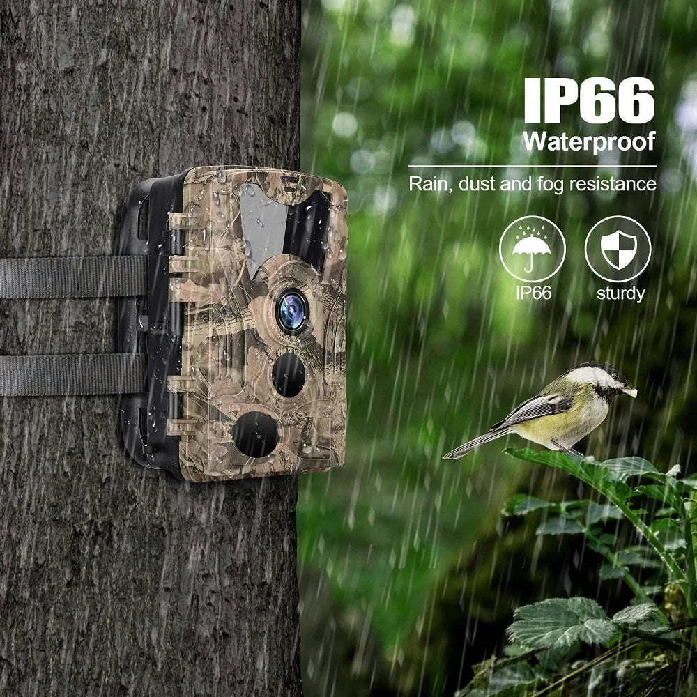 20MP 1080P Trail Camera with Night Vision and IP66 Waterproof-Default Title