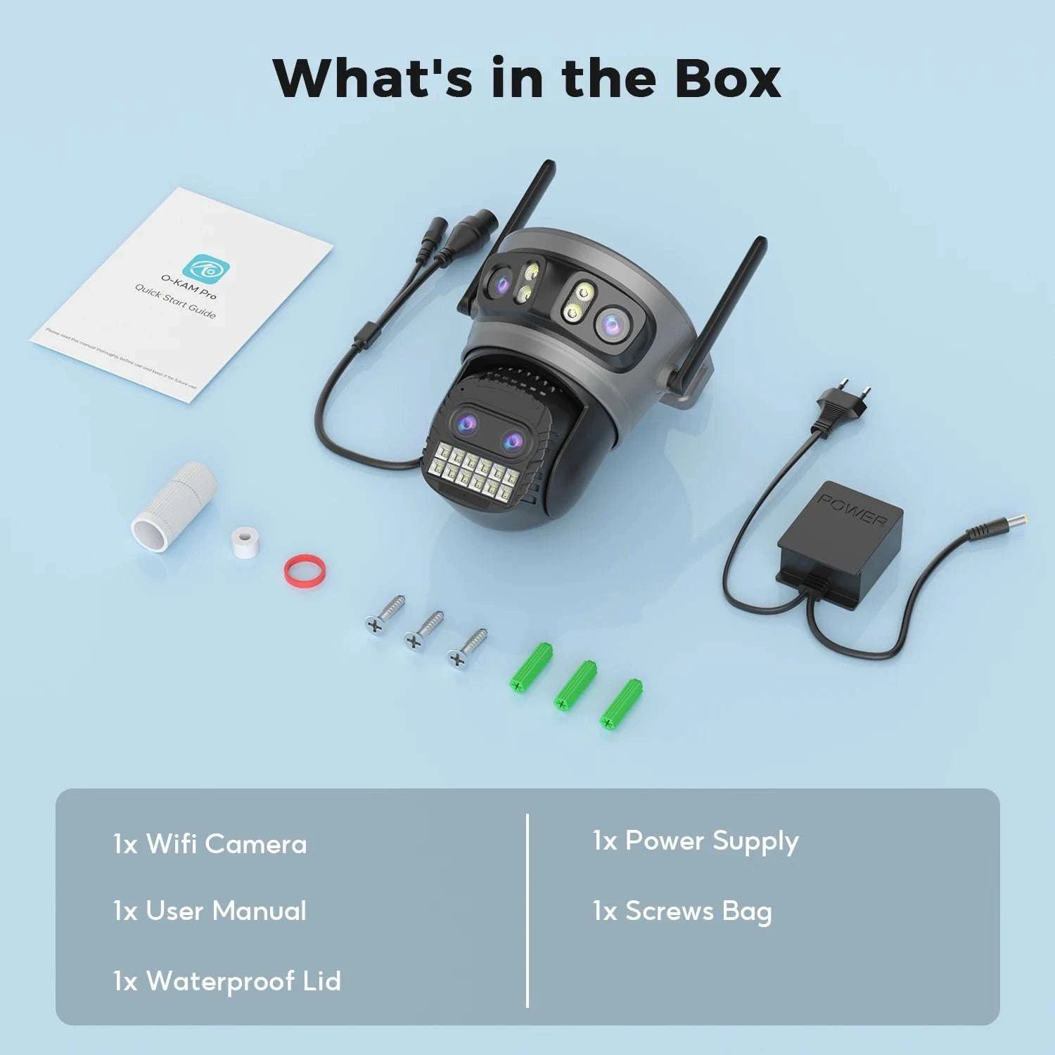 20MP 10K PTZ WiFi Security Camera 4-Lens 360° Auto Tracking-10MP NO SD Card / US Plug / China Mainland