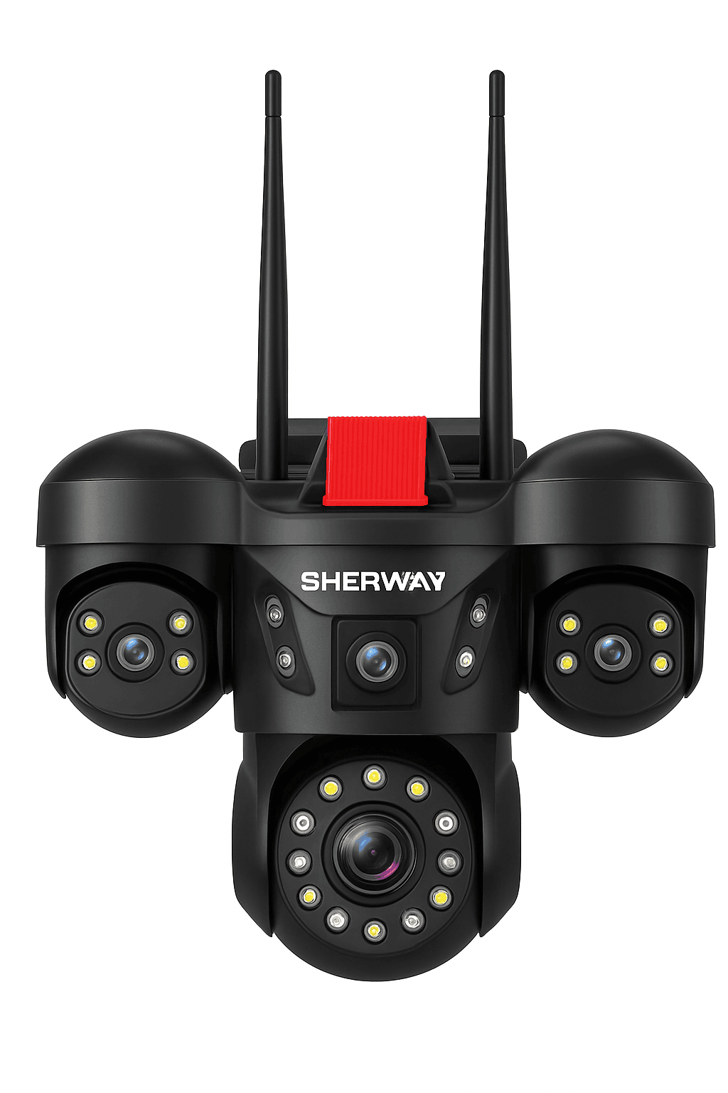 20MP 360° WiFi Security Camera with Auto Tracking & 4 Screens-6K NO SD Card / EU Plug