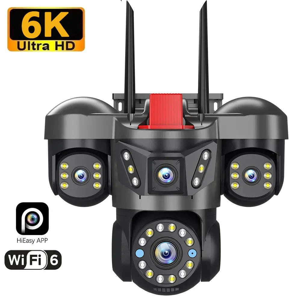20MP 360° WiFi Security Camera with Auto Tracking & 4 Screens-6K NO SD Card / EU Plug