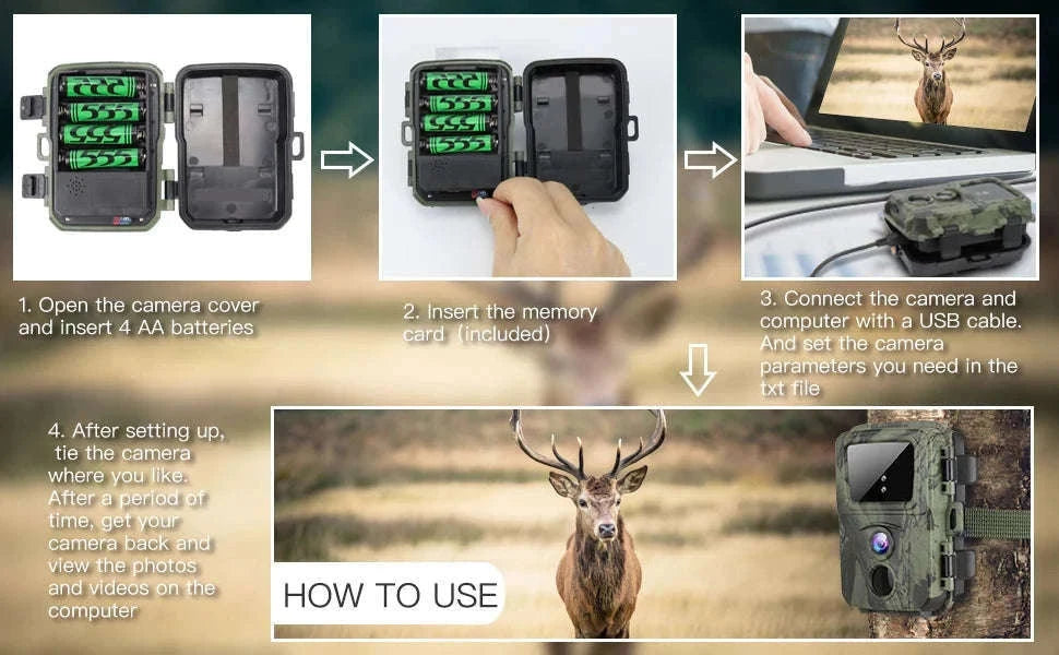 20MP Mini Trail Camera with Night Vision and Fast Motion Detection-2PCS Mini600