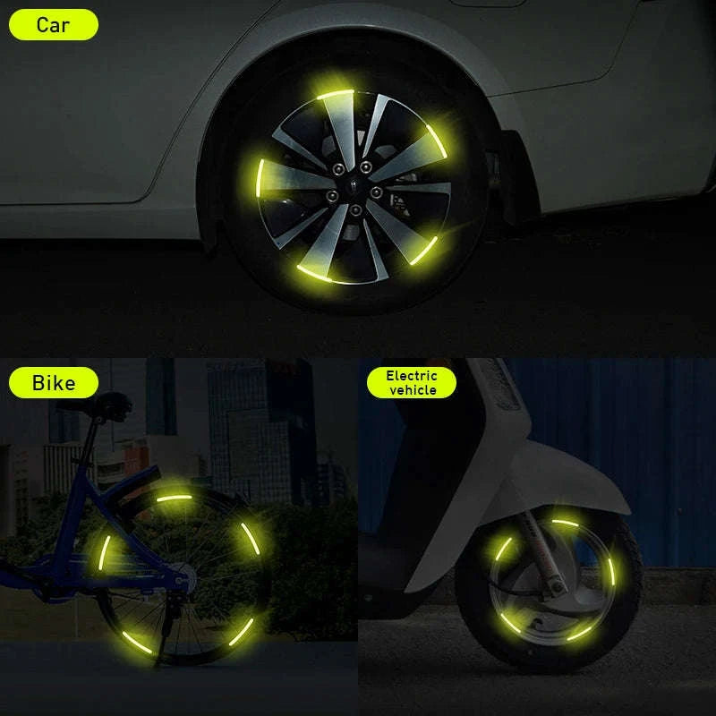 20pcs Car Wheel Reflective Stickers for Tire Rim-20 pcs white