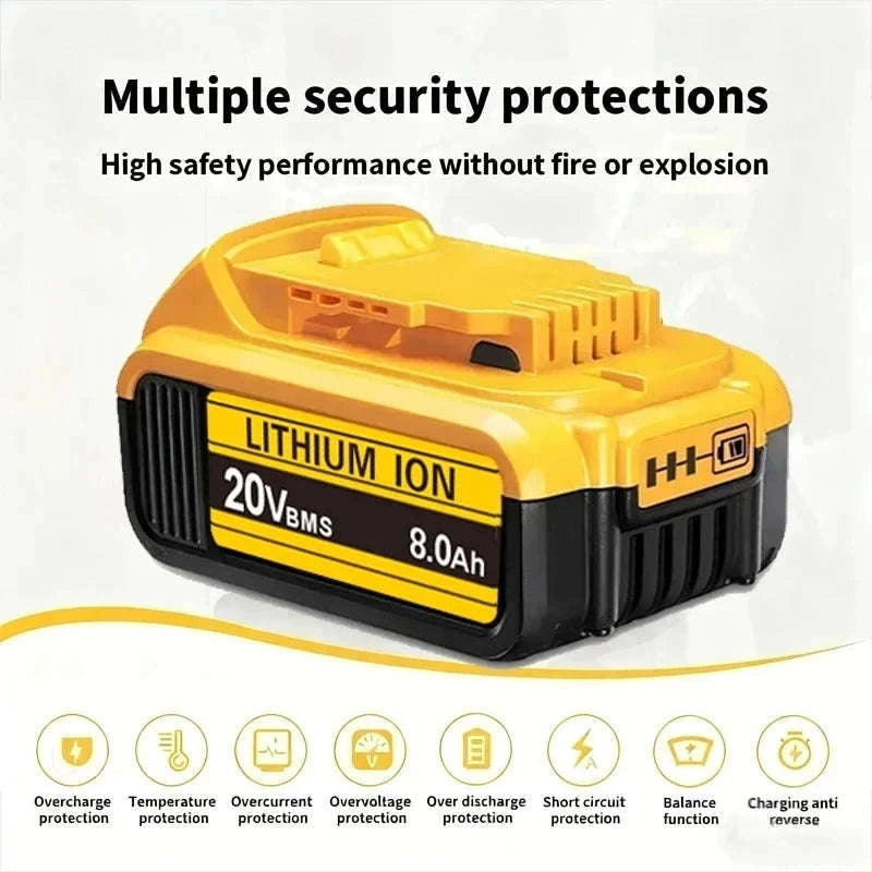 20V 12.0Ah Li-Ion Power Tool Battery Replacement-Champagne / United States