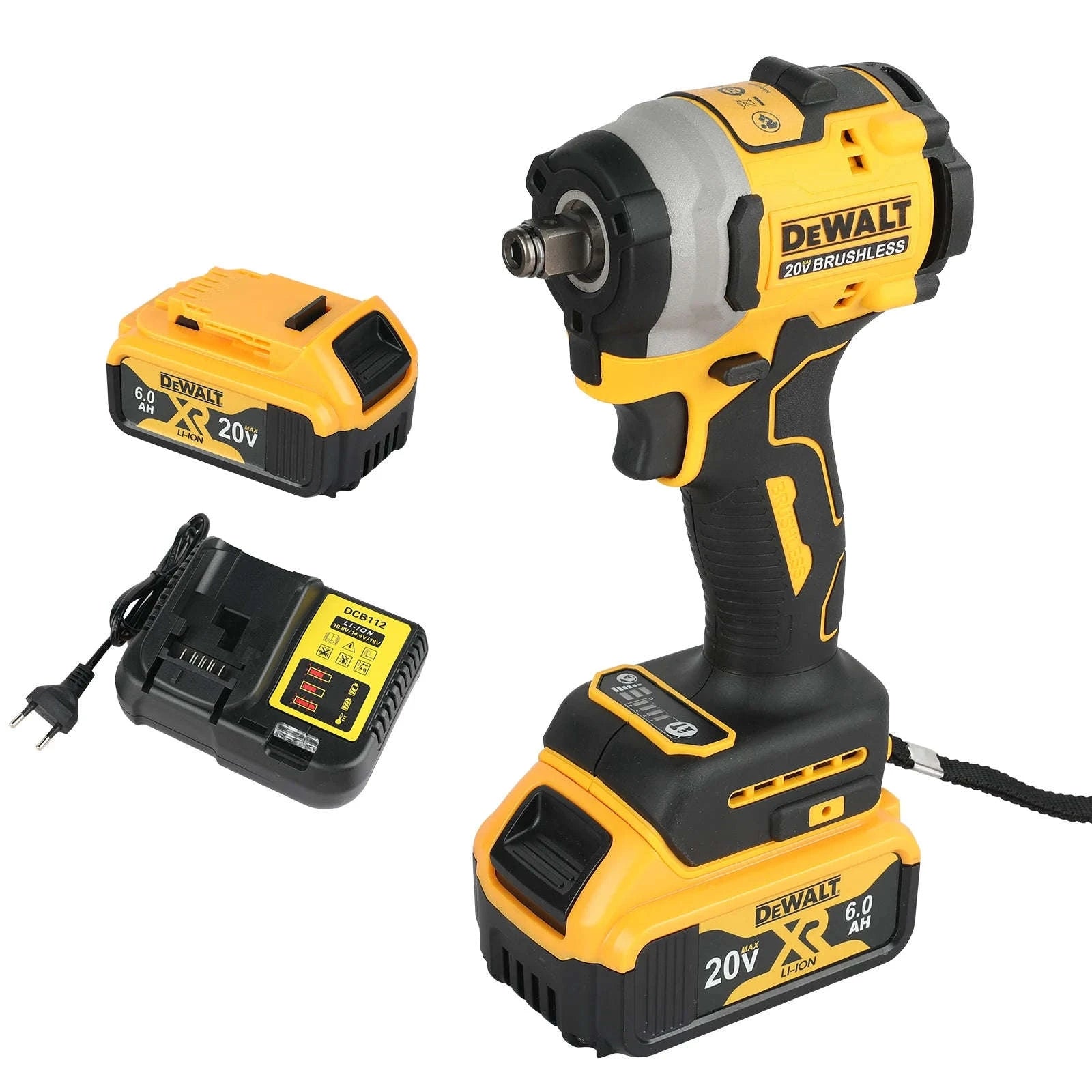 20V Brushless Impact Driver, 1/4" Hex 3-Speed Cordless Power Tool-Charge Kit / United States
