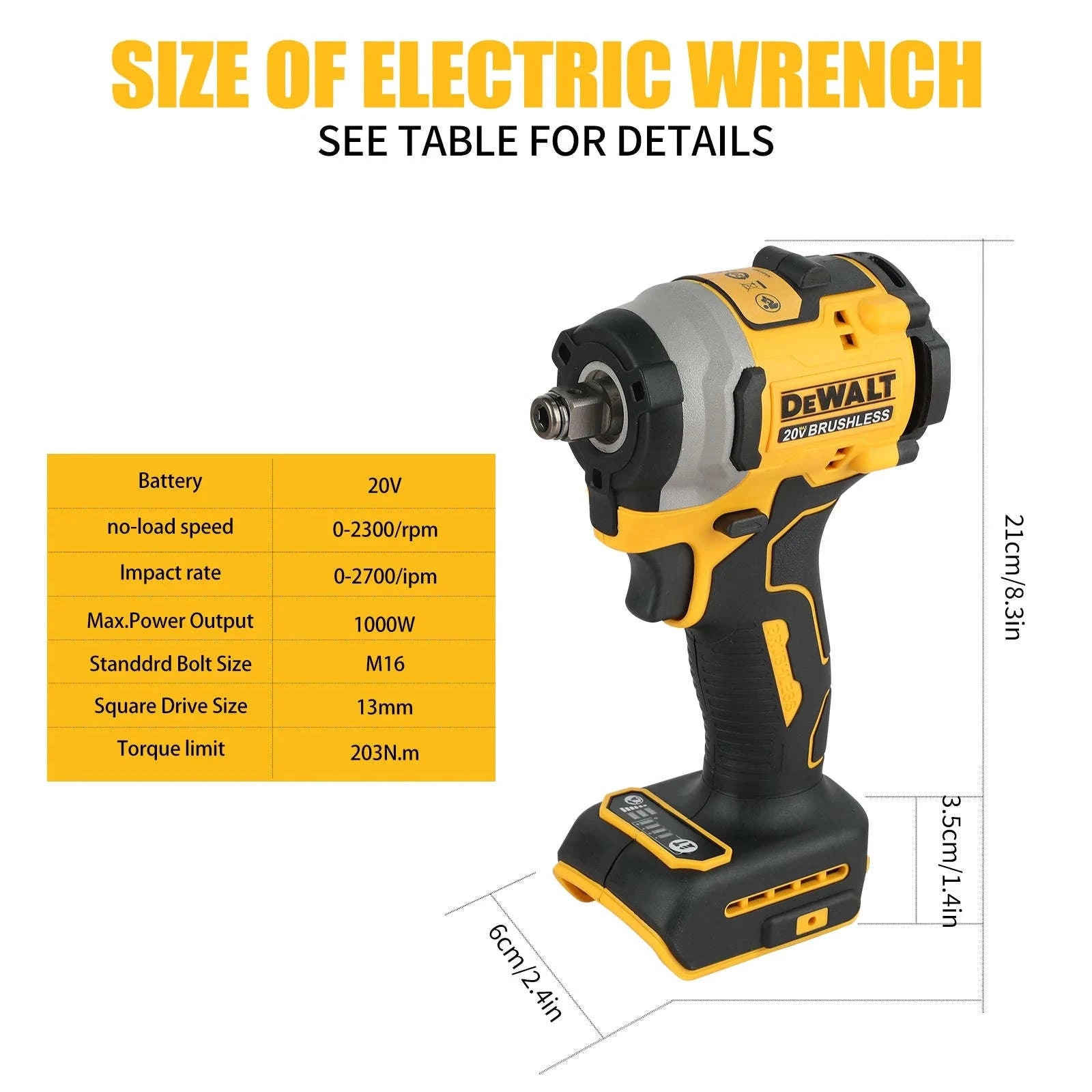 20V Brushless Impact Driver, 1/4" Hex 3-Speed Cordless Power Tool-Charge Kit / United States