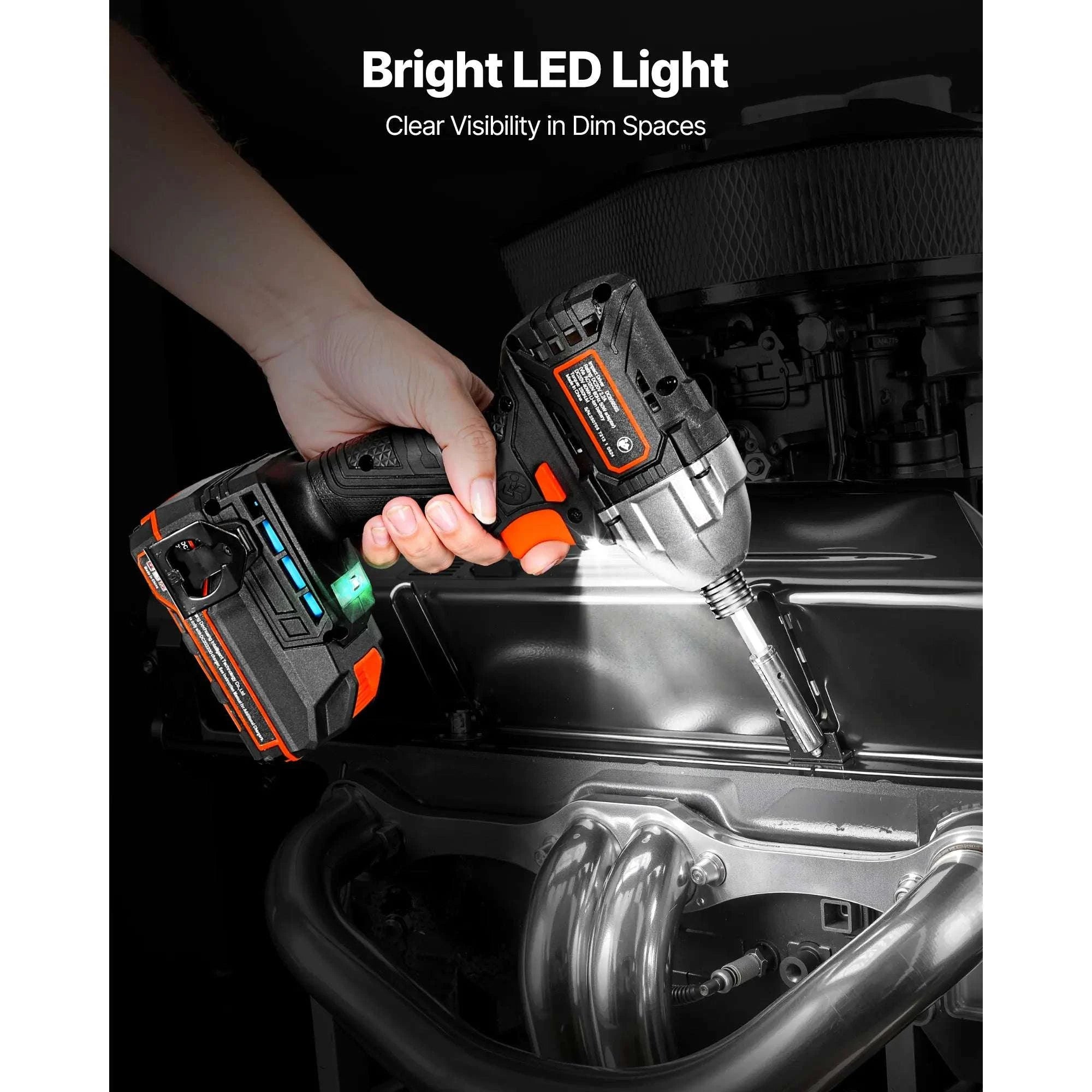 20V Cordless Impact Driver 2800 RPM with Battery, Bits & LED Light-20V 180N.m / United States