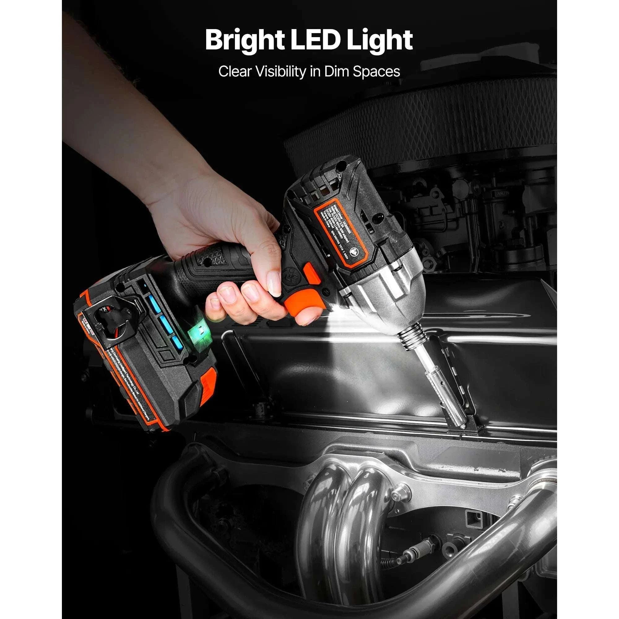 20V Cordless Impact Driver 2800 RPM with Battery, Bits & LED Light-20V 180N.m / United States