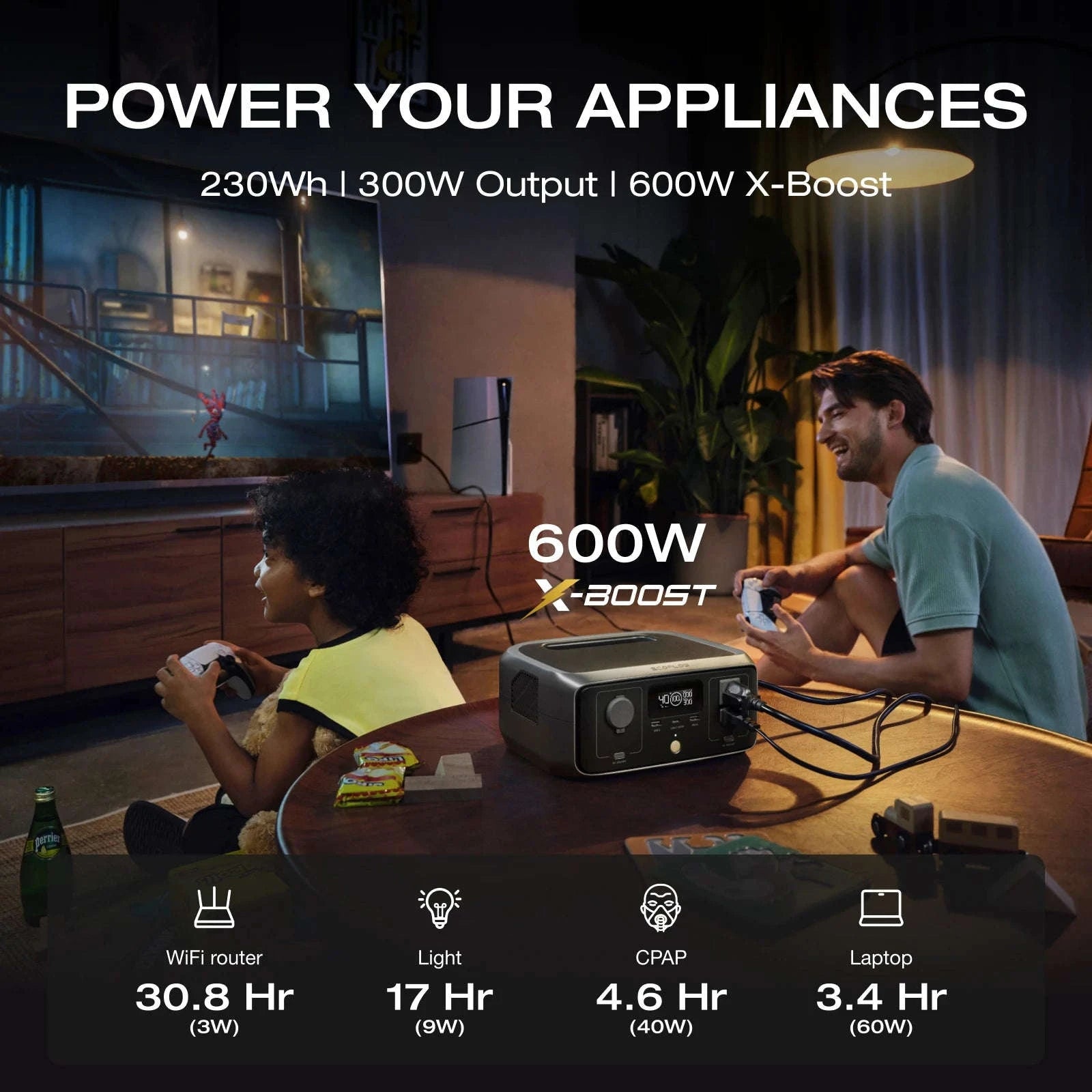 20W Charger Portable Power Station 230Wh 300W AC Output-R3 230w45WSP / United States / US