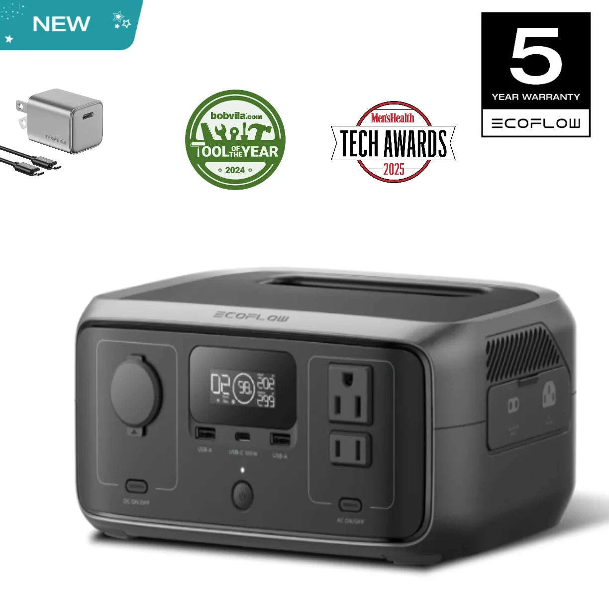 20W Charger Portable Power Station 230Wh 300W AC Output-R3 230w45WSP / United States / US