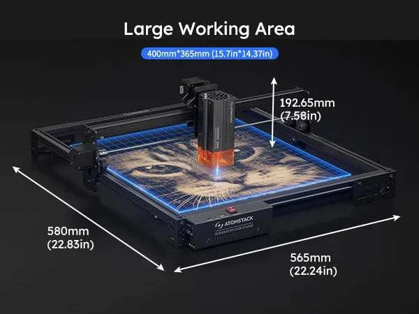 20W Laser Engraver with 400×400mm Area & Bluetooth Control-A10 PRO V2 / United States / US Plug