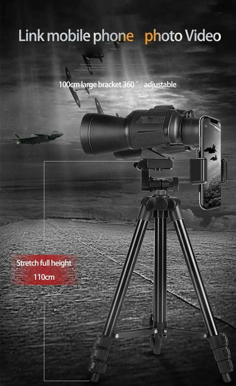 20x50 Binoculars for Bird Watching and Outdoor Viewing-Black 20X50