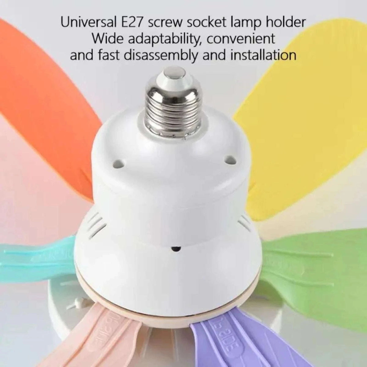 21.5" Socket Ceiling Fan Light with Remote, E27 LED Dimmable Fan-Fan Light-Color / 85-265V