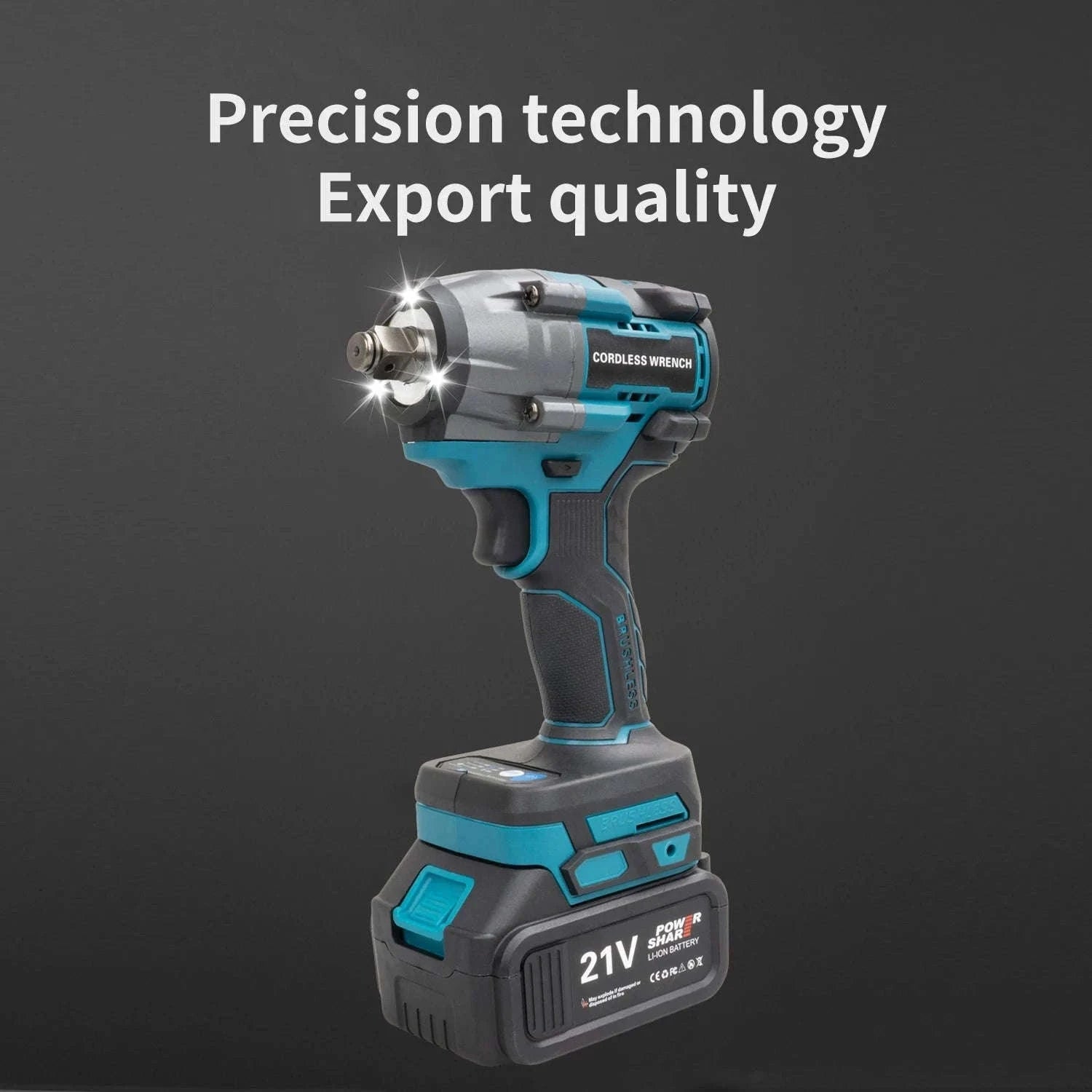 21V Brushless Cordless Impact Wrench 480Nm 2-in-1 Drill Driver Kit-Blue TypeA / france / EU