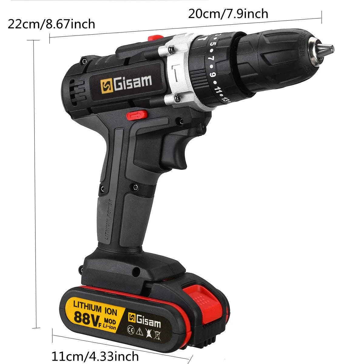 21V Cordless Impact Drill and Electric Screwdriver-2 Battery PlasticBox / GERMANY