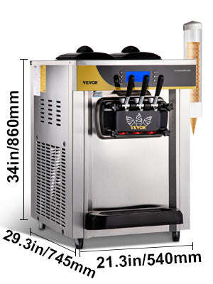 22-30 L/H Soft Serve Ice Cream Machine Desktop Tricolor-United States