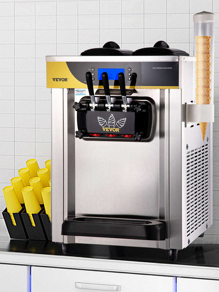 22-30 L/H Soft Serve Ice Cream Machine Desktop Tricolor-United States