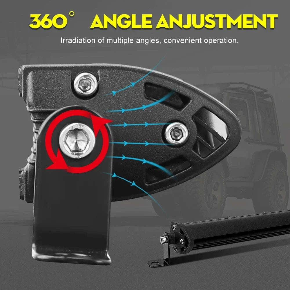 22 Inch 104W LED Light Bar 12000LM Single Row Driving Light 12V 24V-22inch 104W