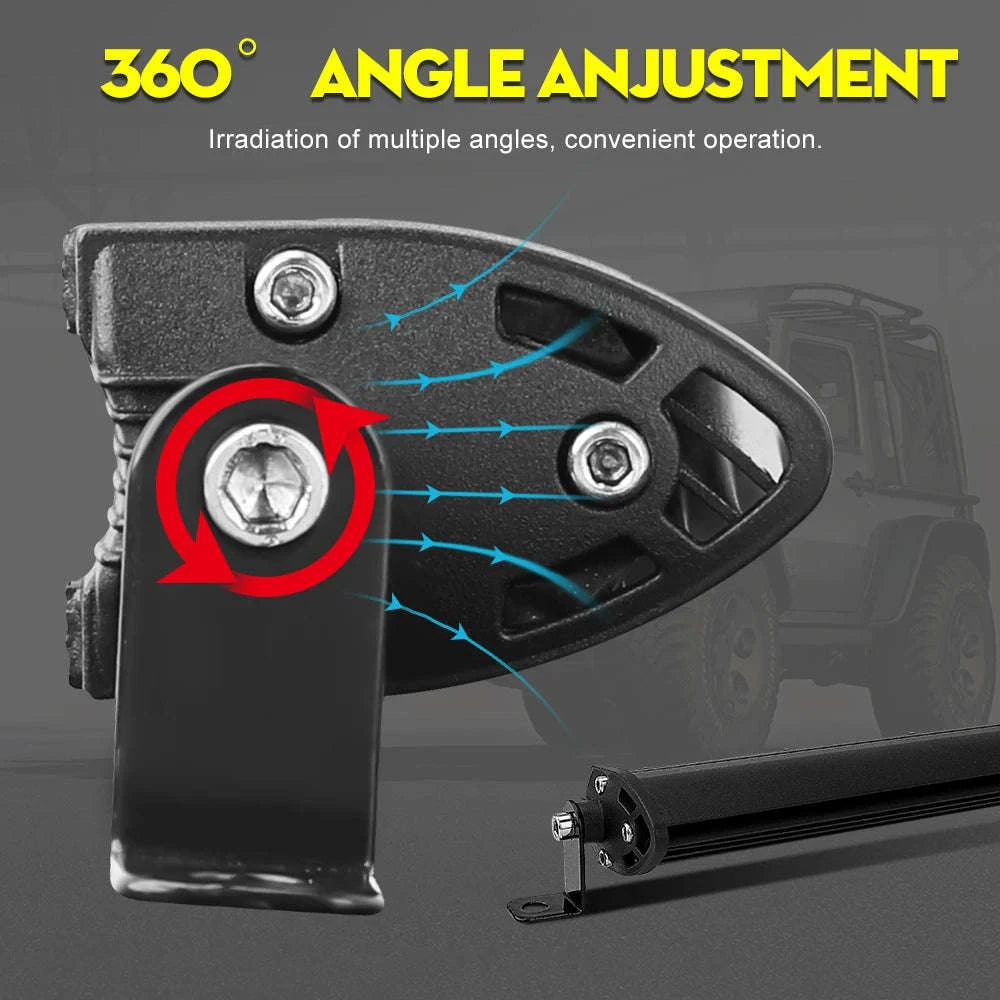 22 Inch 104W LED Light Bar 12000LM Single Row Driving Light 12V 24V-22inch 104W