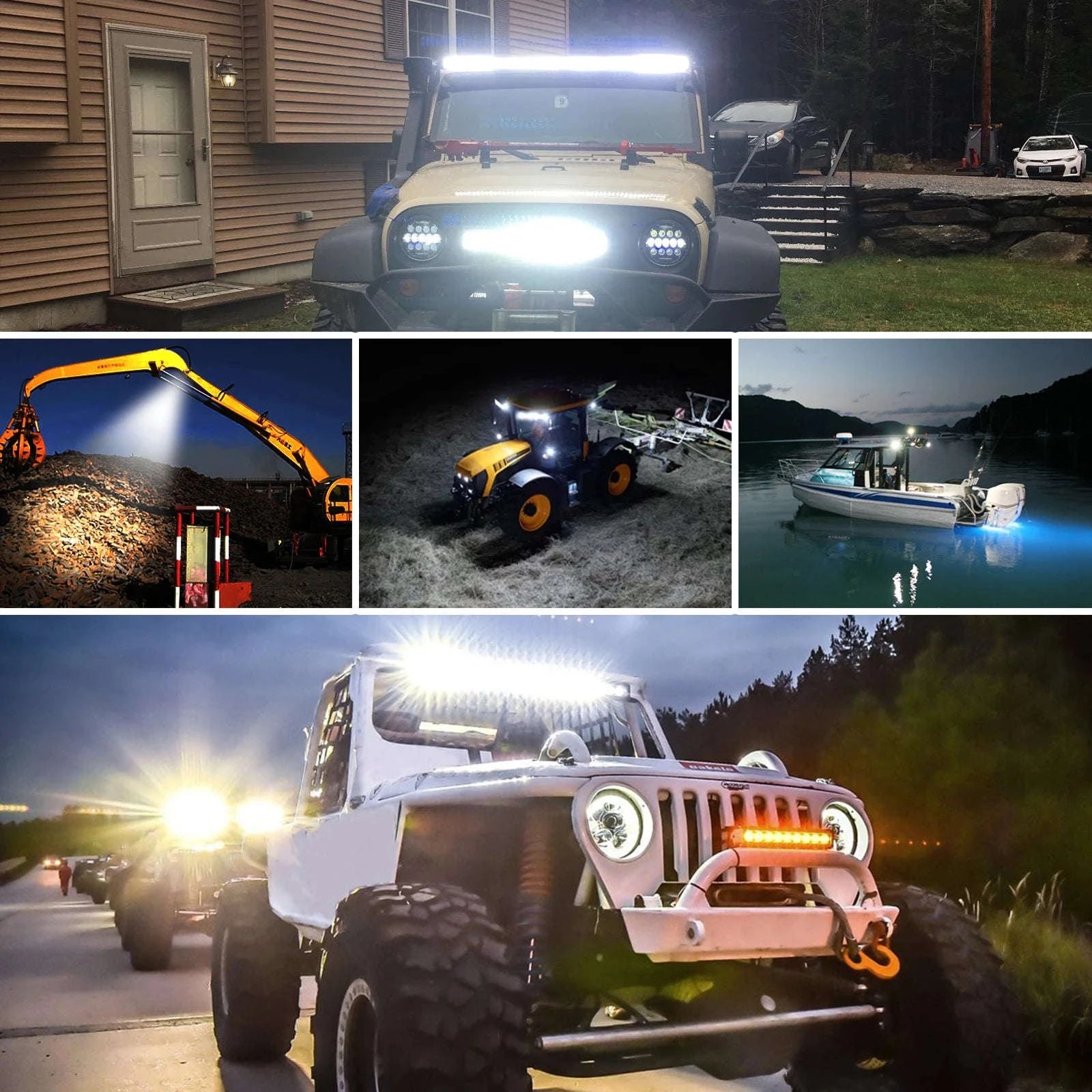22 Inch 104W LED Light Bar 12000LM Single Row Driving Light 12V 24V-22inch 104W