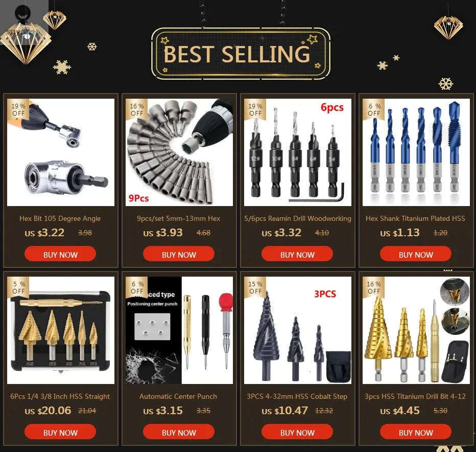 22-Piece Damaged Screw Extractor Drill Bit Set for Easy Repairs-22pcs