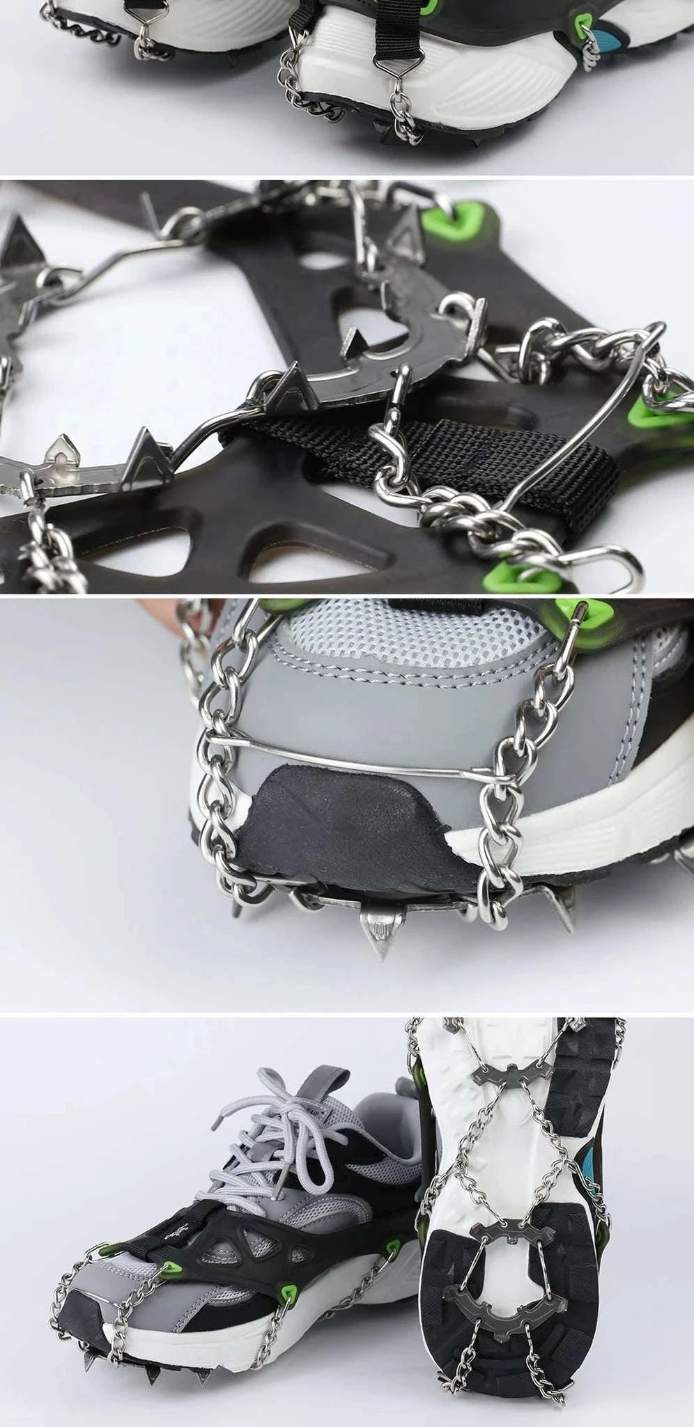 22-Tooth Ice Gripper Crampons for Hiking and Snow Walking-XB-22-L