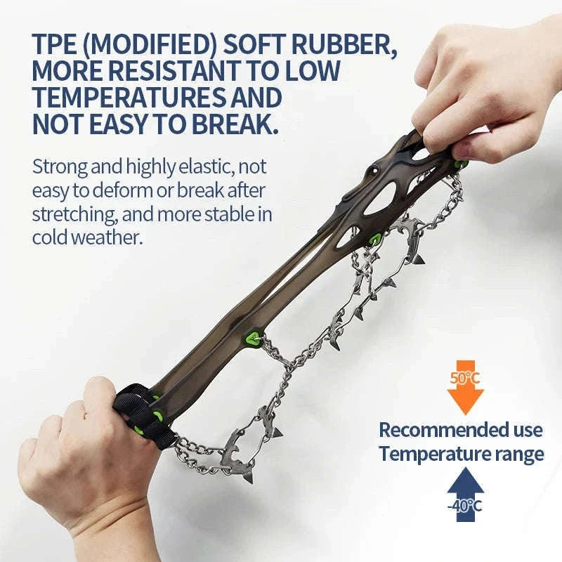22-Tooth Ice Gripper Crampons for Hiking and Snow Walking-XB-22-L