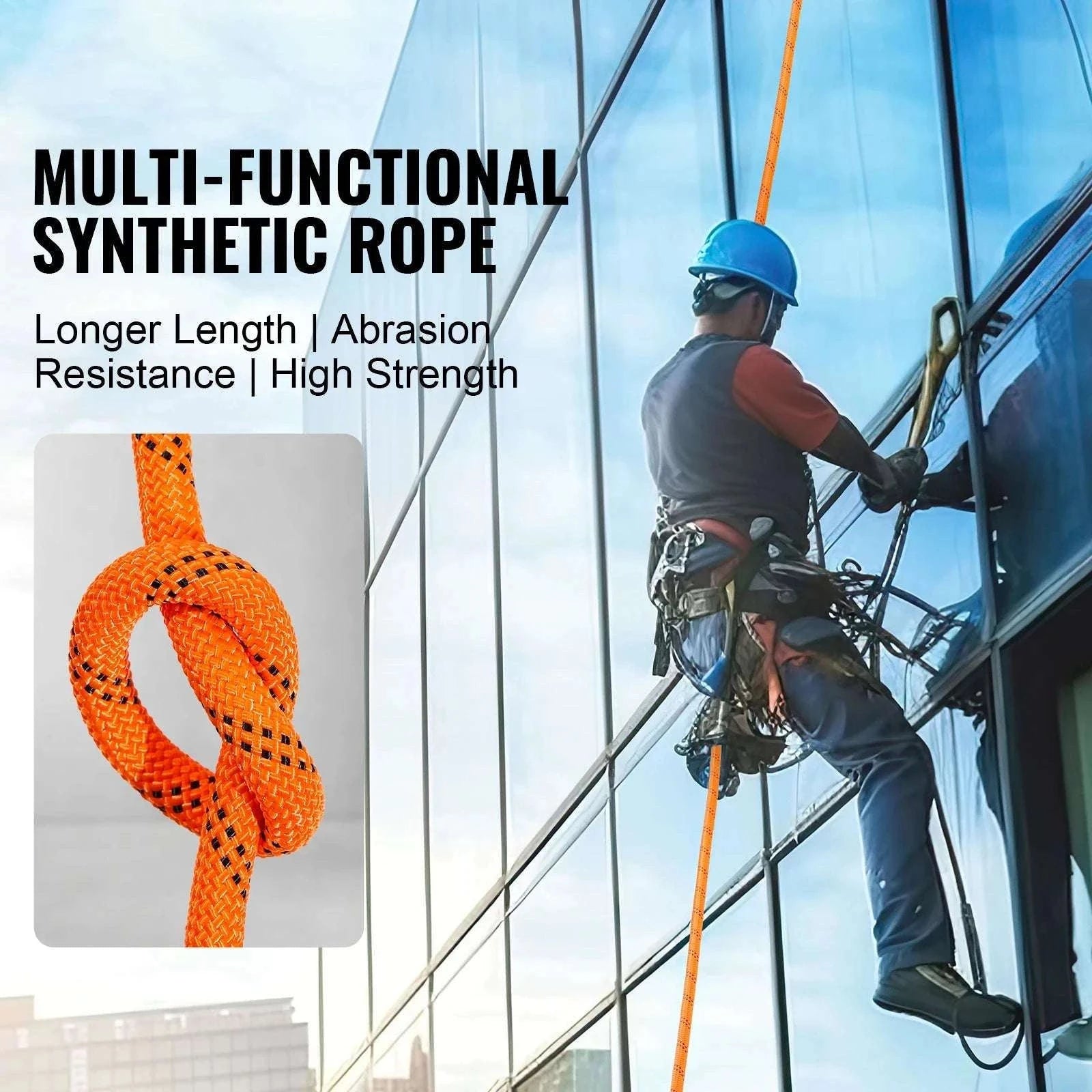 220ft Double-Braided Polyester Rope 48-Strand High Strength Cord-0.5in 8000lbs / United States