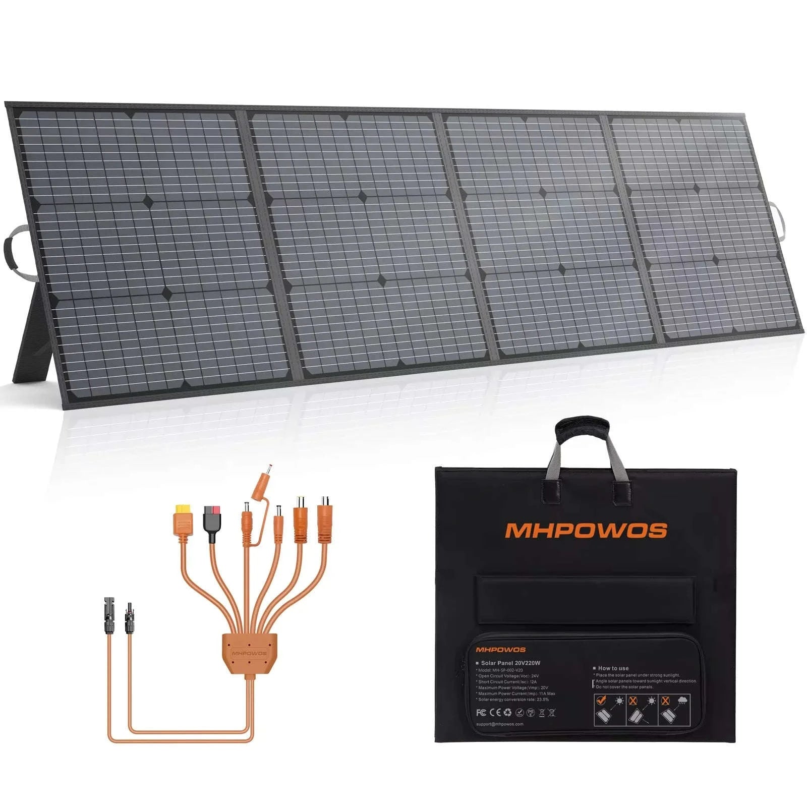 220W Foldable Solar Panel 20V Charger for Camping and RV-france