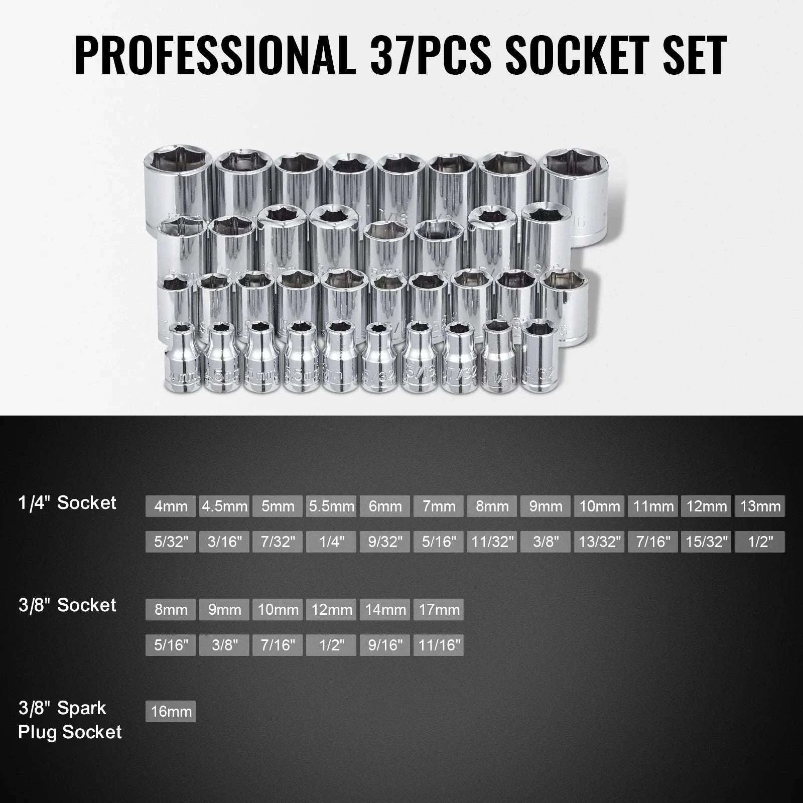 221-Piece Mechanics Tool Set SAE & Metric with Ratchet & Bits-221 PCs / United States