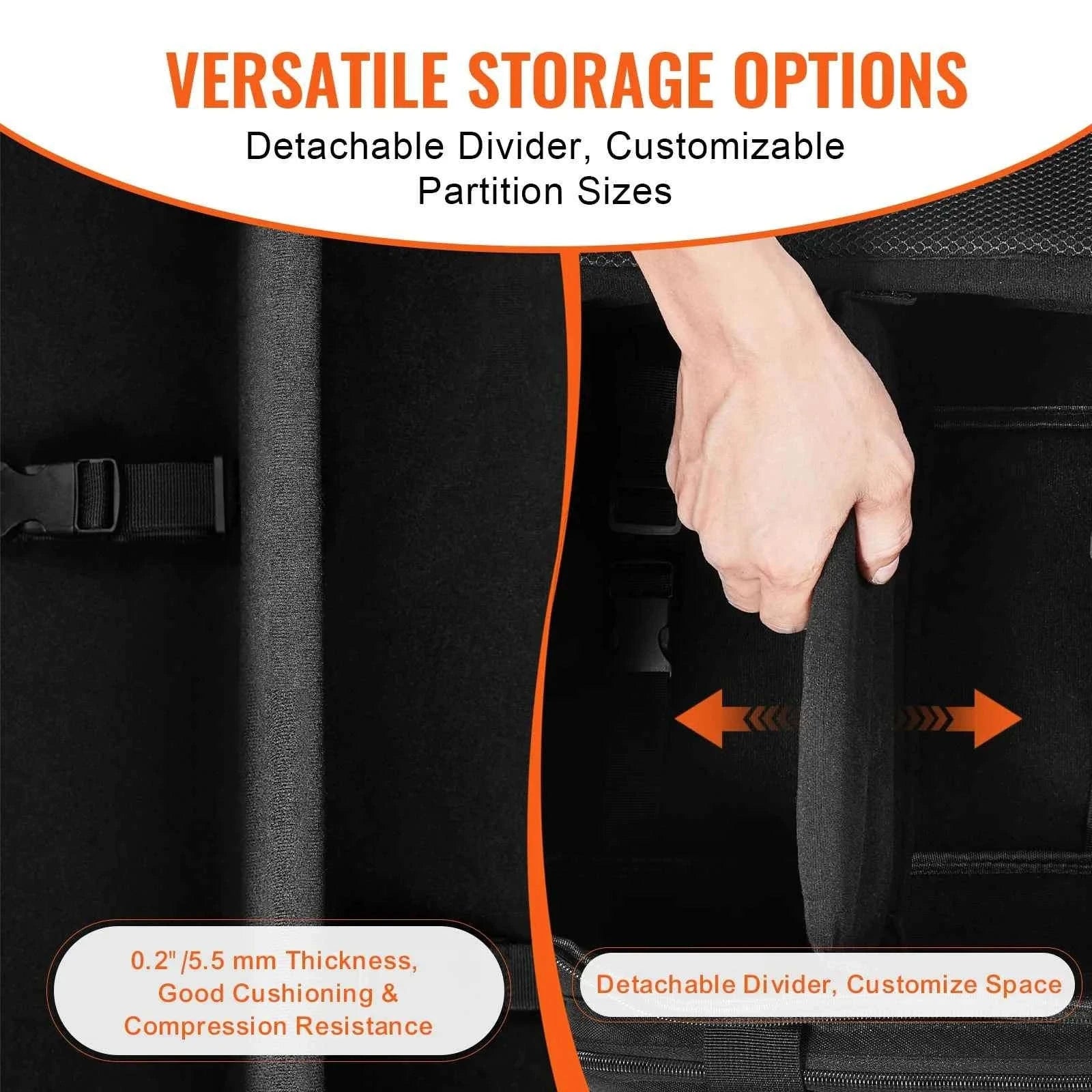 22in Shock-Absorb Telescope Storage Bag with Fixed Buckles, Multi-Pocket & Detachable Divider-M Backpack / United States