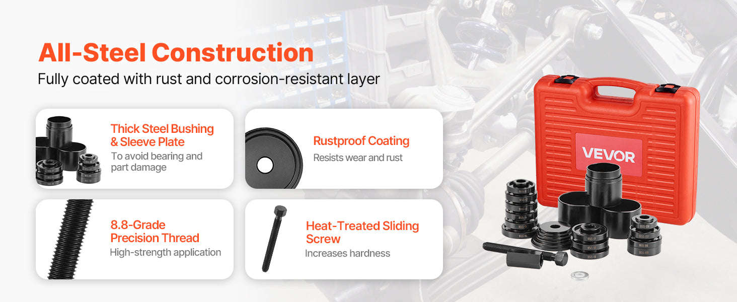 23-Piece Wheel Bearing Press Kit for Removal and Installation-23pcs TypeB / United States