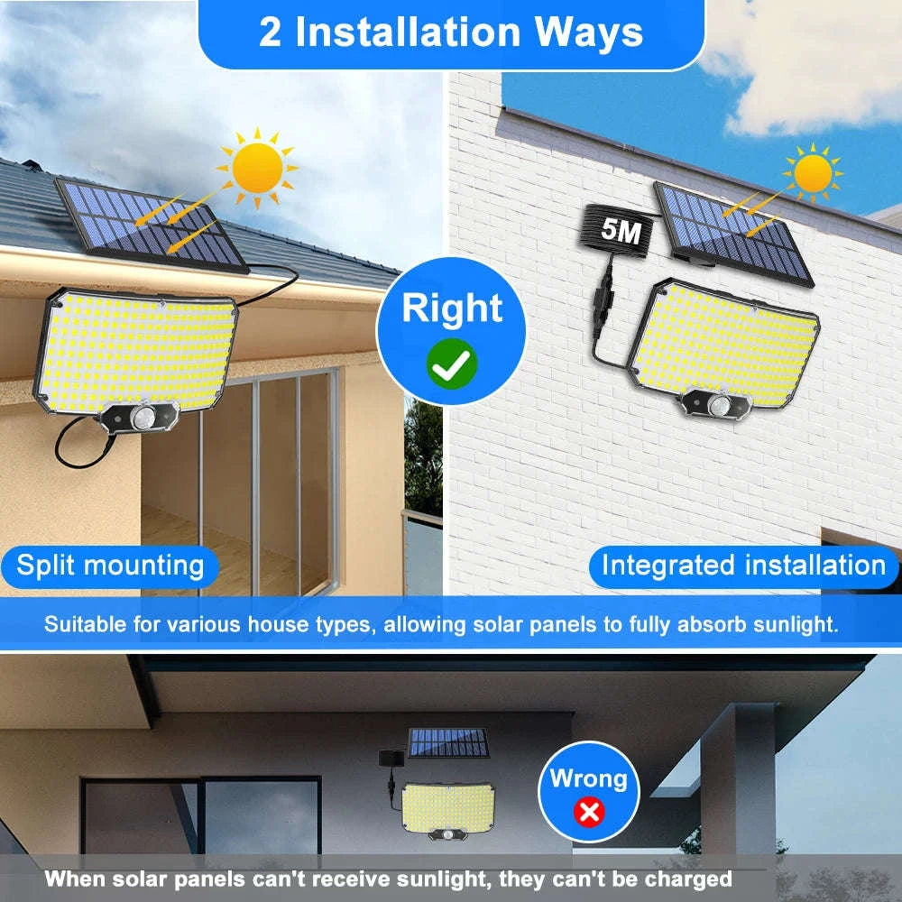 234 LED Solar Security Light with Outdoor Motion Sensor-234 LED