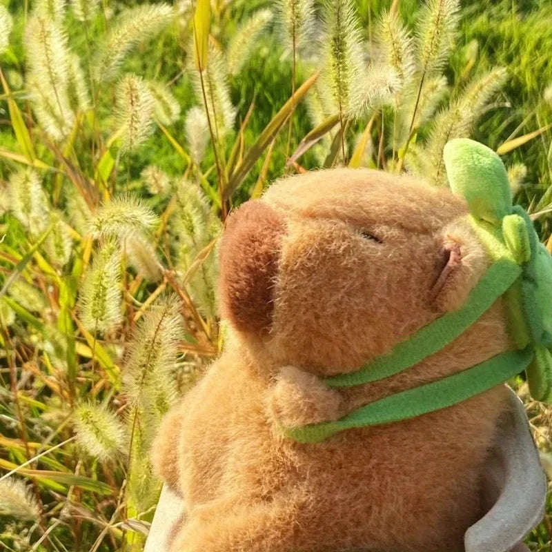 23cm Capybara Plush Simulation Capibara Anime Fluffty Toy Cute Doll Stuffed Animals Soft Doll Plush Christmas Thanksgiving Gift-Hamburger Capibara