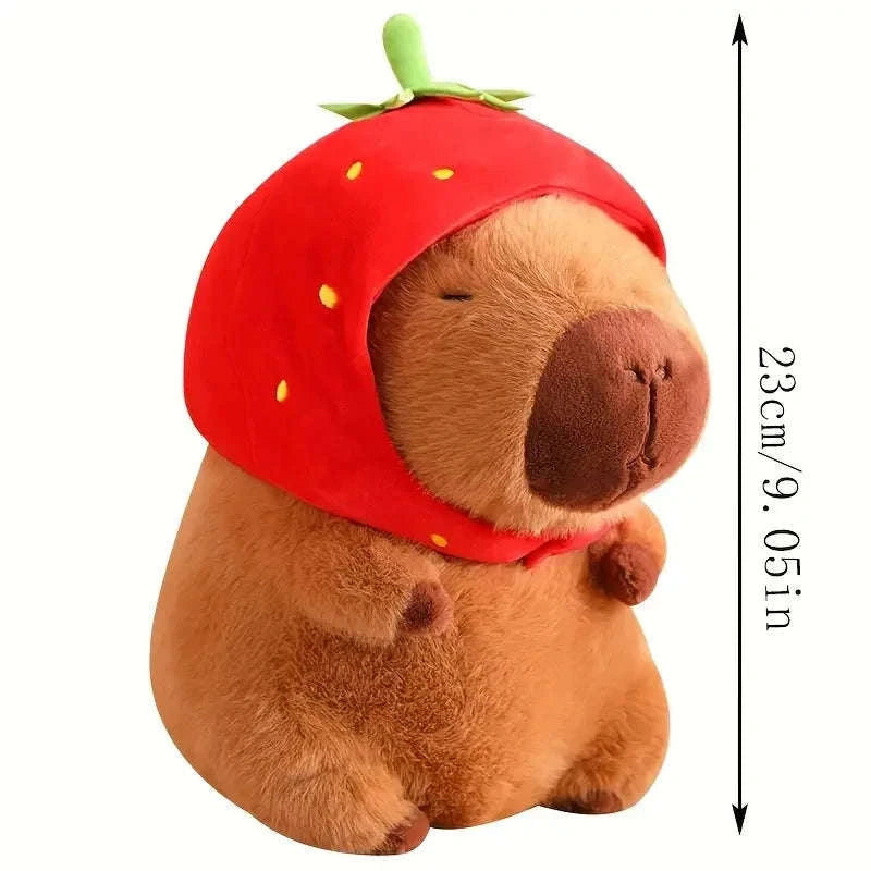 23cm Capybara Plush Simulation Capibara Anime Fluffty Toy Cute Doll Stuffed Animals Soft Doll Plush Christmas Thanksgiving Gift-Hamburger Capibara