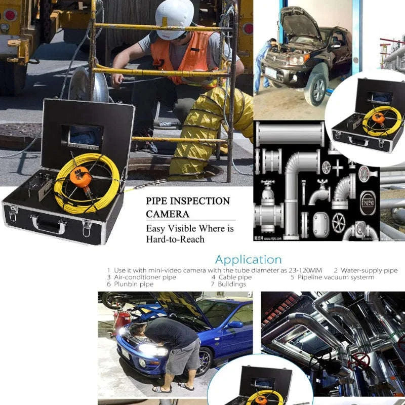 23mm Sewer Inspection Camera System with 512Hz Locator, Waterproof, Meter Counter-23mm Soft 512Self / 10m