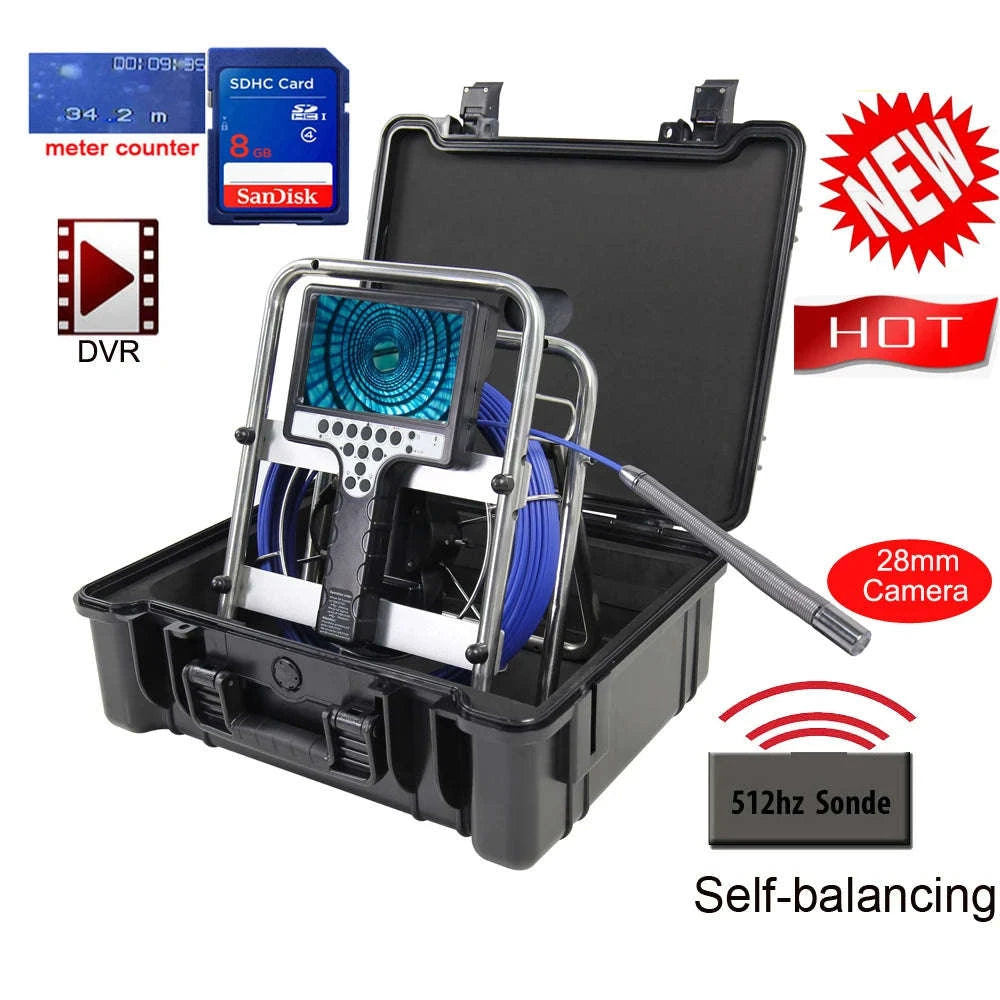 23mm Sewer Inspection Camera System with 512Hz Locator, Waterproof, Meter Counter-23mm Soft 512Self / 10m