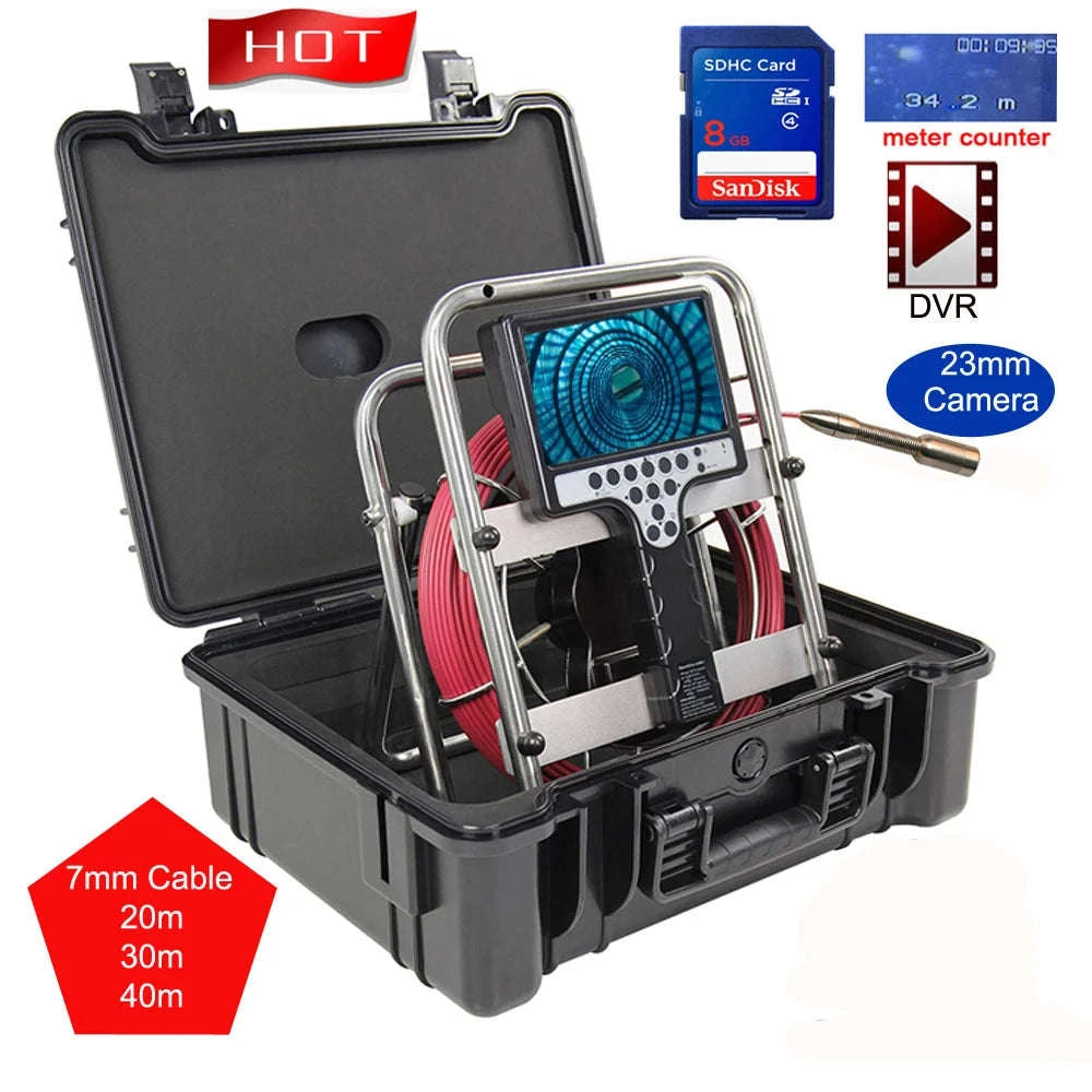 23mm Sewer Inspection Camera System with 512Hz Locator, Waterproof, Meter Counter-23mm Soft 512Self / 10m