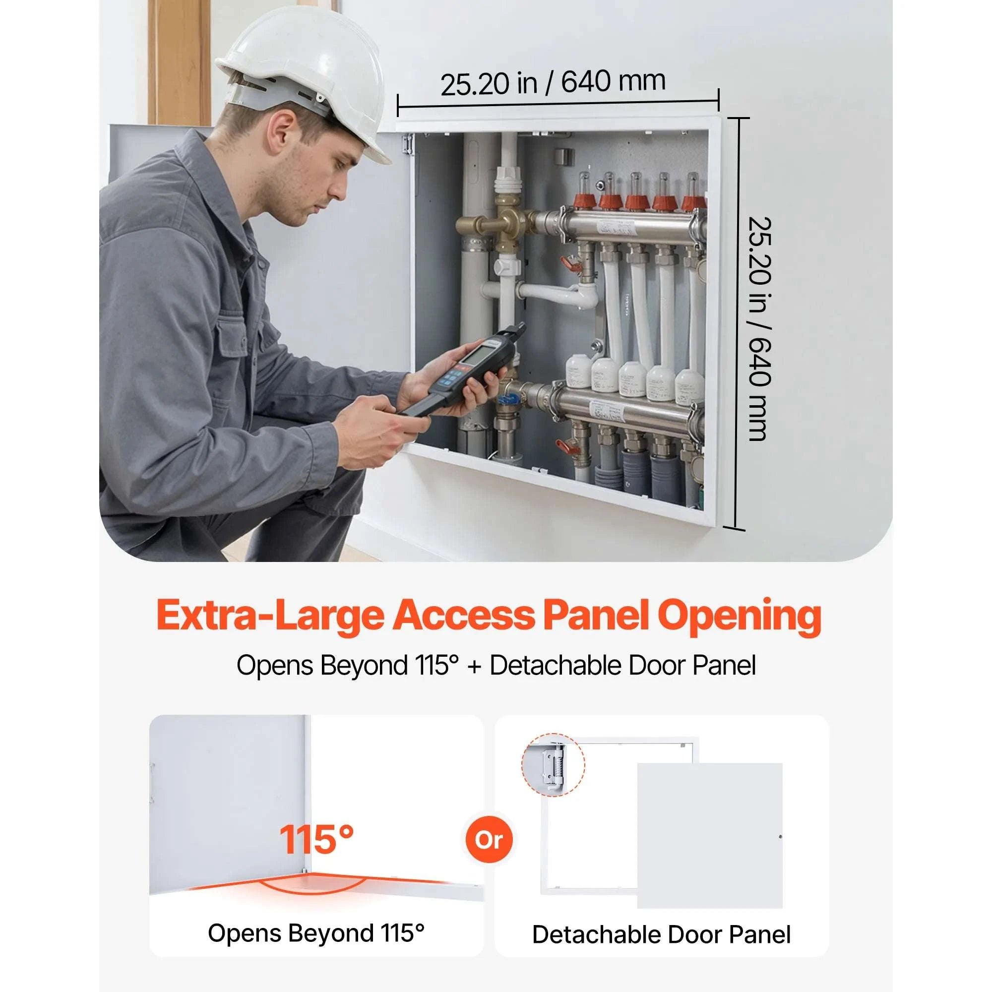 24.4 x 24.4 in Drywall Access Panel with Key Lock Steel Door-24x24inch / United States