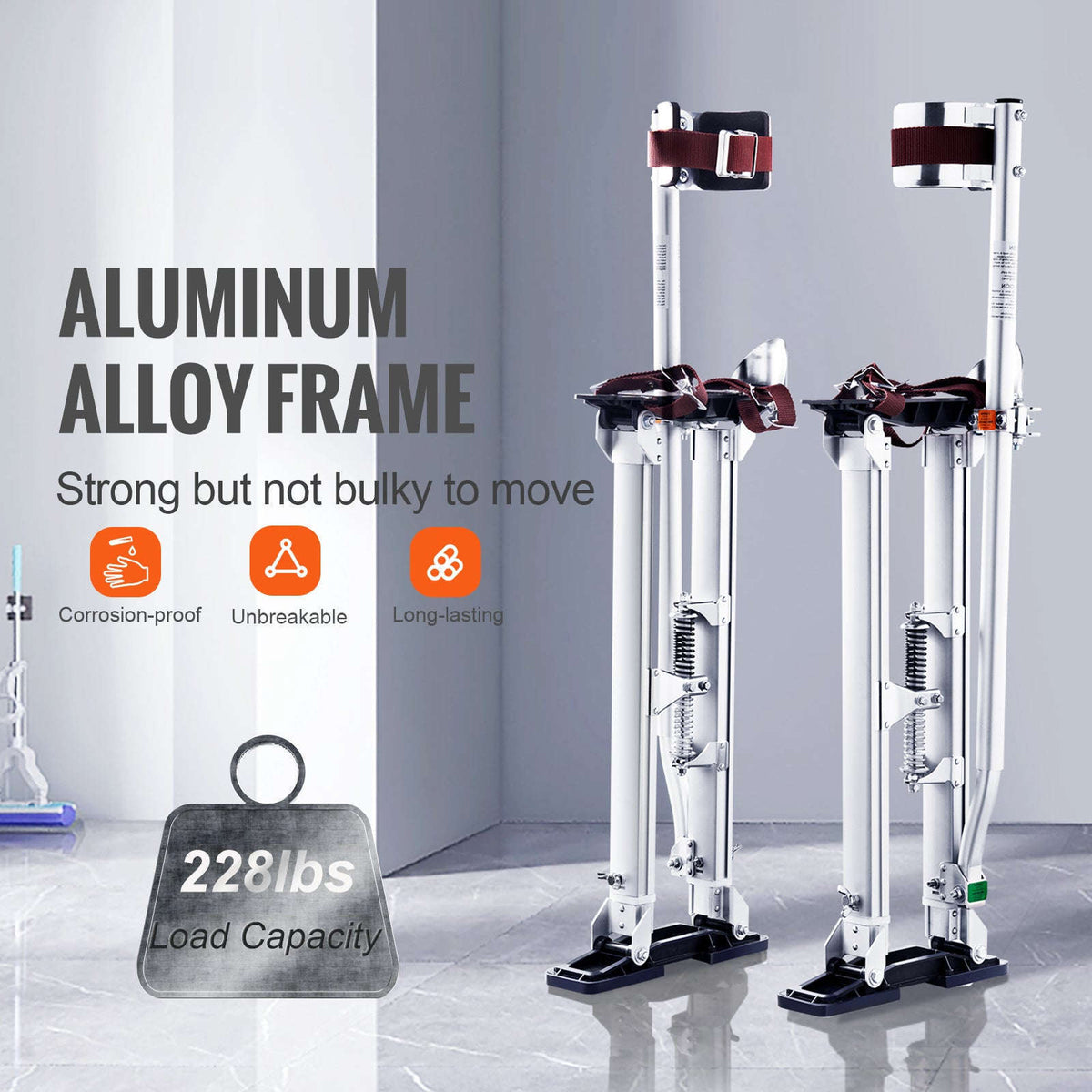 24-40 in Adjustable Drywall Stilts Aluminum Alloy-Black / france