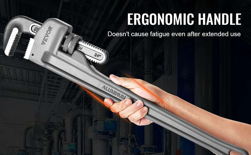 24" Aluminum Pipe Wrench Adjustable 4.1" Jaw Heavy-Duty Grip-10 14 18inch / United States