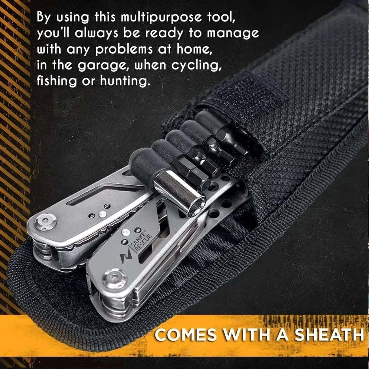 24-in-1 Multitool Pliers for Camping, Repair, Survival and Everyday Carry-black