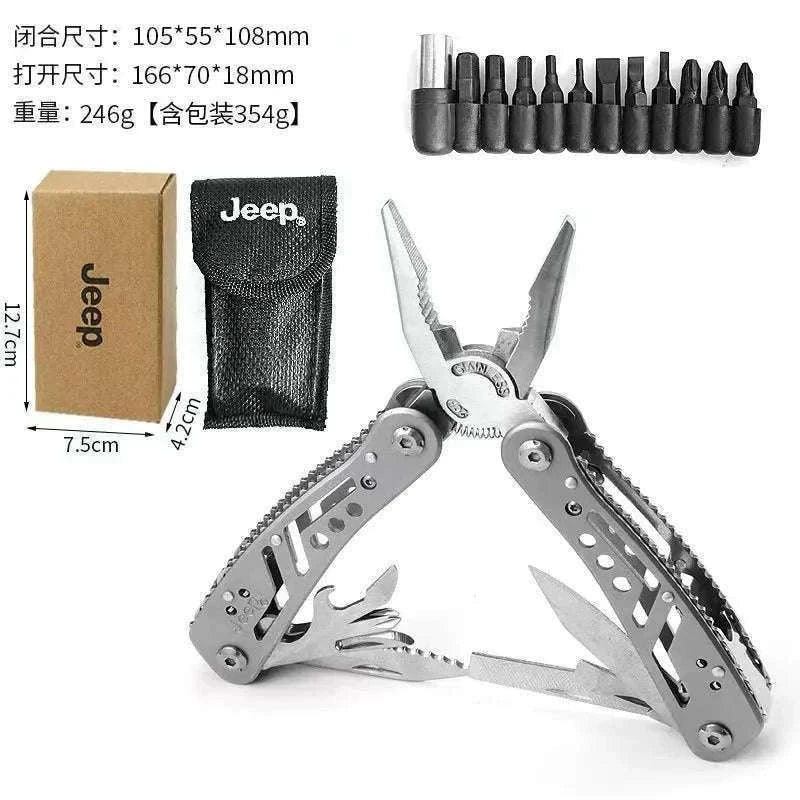 24-in-1 Multitool Pliers for Camping, Repair, Survival and Everyday Carry-black
