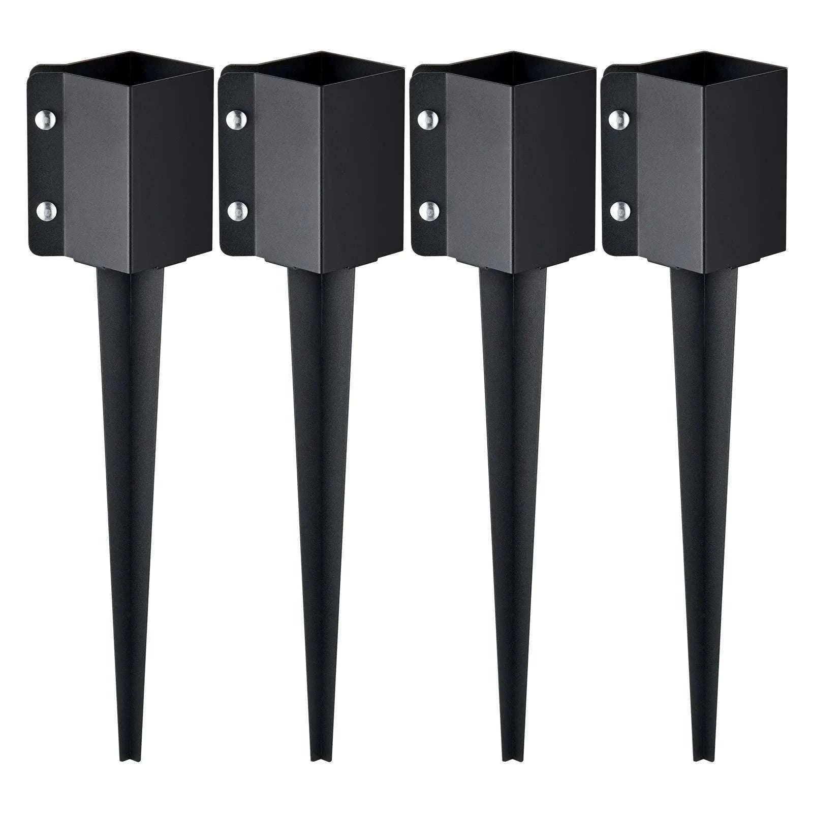 24" Steel Fence Post Anchor Ground Spike 4 Pack for 3.5" Posts-CZECH REPUBLIC / 8pcs36in