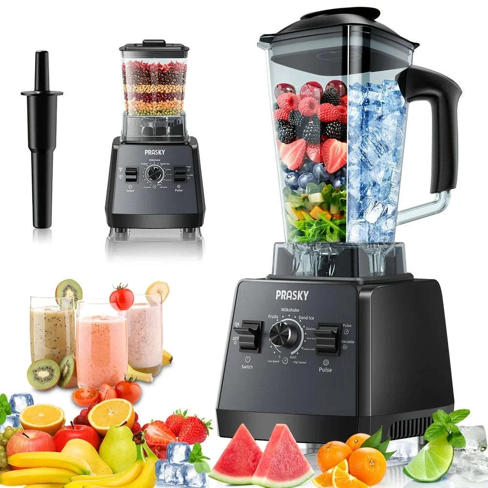 2400W Blender and Grinder Combo 25000RPM 68oz BPA-Free 2 Containers-Red / US / United States