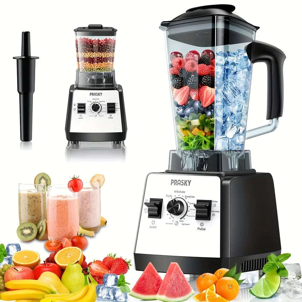 2400W Blender and Grinder Combo 25000RPM 68oz BPA-Free 2 Containers-Red / US / United States