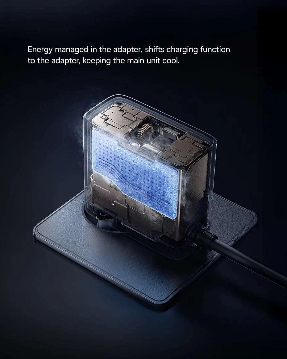 245W 6-in-1 Desktop Charger with Qi2 Wireless & 100W Retractable USB-C-EU Plug Black / China Mainland