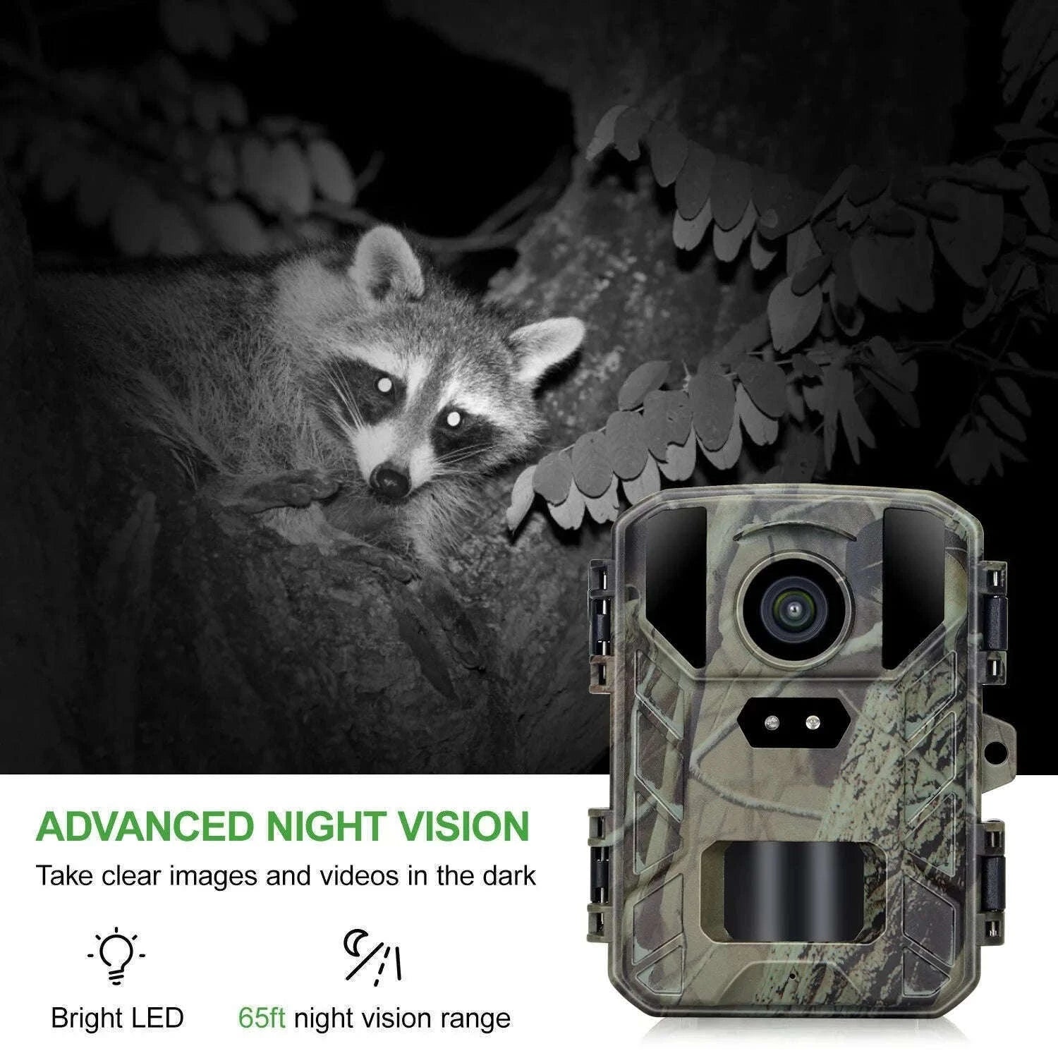 24MP Trail Camera with 1080P Video, Night Vision, IP65-4PCS-MINI800 / China Mainland