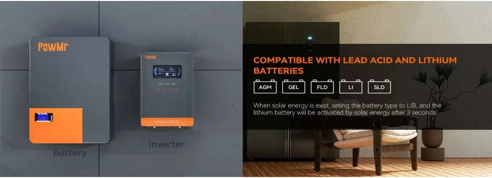 24V 4000W Solar Inverter Pure Sine Wave with LCD Display and MPPT-4KW without WIFI / 110-120V / 24V|United States