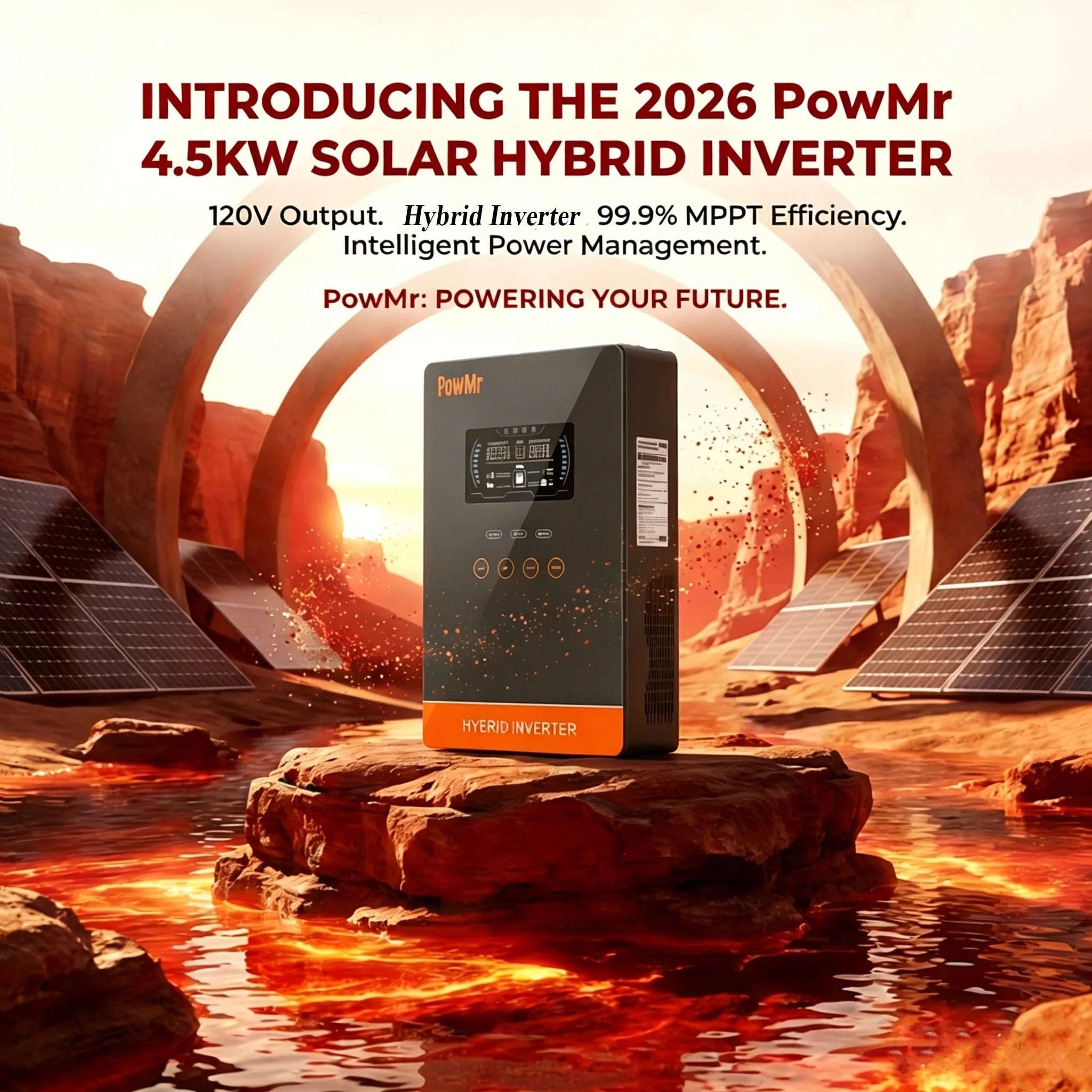 24V 4000W Solar Inverter Pure Sine Wave with LCD Display and MPPT-4KW without WIFI / 110-120V / 24V|United States
